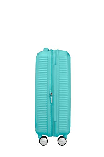 American Tourister Soundbox - Spinner 55/20 Tsa Exp, Valigia Espandibile, S (55 cm - 41 L), Blu (Poolside Blue)