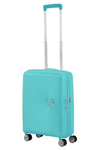 American Tourister Soundbox - Spinner 55/20 Tsa Exp, Valigia Espandibile, S (55 cm - 41 L), Blu (Poolside Blue)