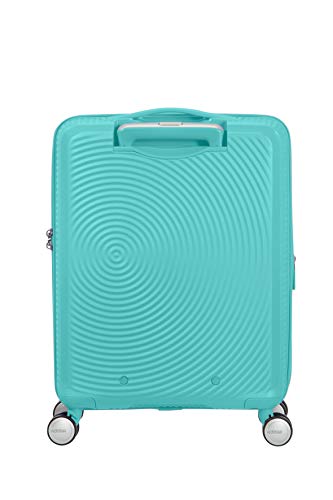 American Tourister Soundbox - Spinner 55/20 Tsa Exp, Valigia Espandibile, S (55 cm - 41 L), Blu (Poolside Blue)