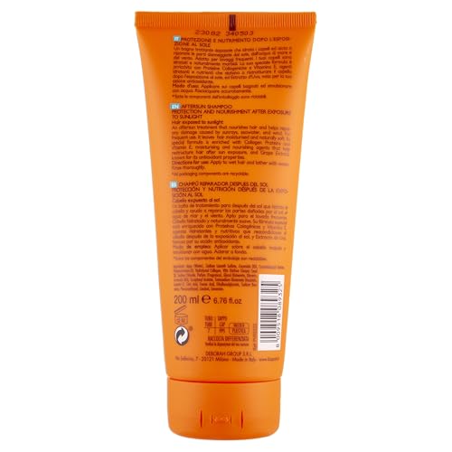 Biopoint Solaire - Shampoo Doposole Riparatore per Capelli Secchi e Danneggiati, Protegge dallo Stress Solare, Azione Disseccante e Ristrutturante, Dona Idratazione e Nutrizione, 200 ml