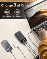 BRENCIL Caricabatteria, 20000mAh 65W Caricabatteria portatile, USB C Laptop Battery Bank, PD QC Fast Charging Output/Input External Battery Pack per iPhone 15/14/13/Pro/Max iPad Tablet Steam Deck