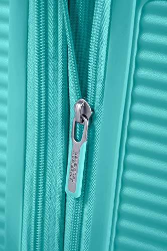 American Tourister Soundbox - Spinner 55/20 Tsa Exp, Valigia Espandibile, S (55 cm - 41 L), Blu (Poolside Blue)