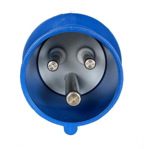 FANTON 78090-E Adattatore industriale, spina 2P+T 16A 200-250V 6h IP44, 2 prese bipasso italiane 2P+T 16A, 1 presa bipasso italo/tedesca 2P+T 16A