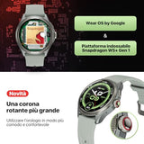 TicWatch Pro 5 Enduro Slate Smartwatch da uomo 1,43" Android Wear OS Smart Watch 90 ore di batteria 110+ modalità di allenamento 7/24 frequenza cardiaca Salute GPS Bussola Non compatibile con iPhone