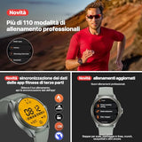 TicWatch Pro 5 Enduro Slate Smartwatch da uomo 1,43" Android Wear OS Smart Watch 90 ore di batteria 110+ modalità di allenamento 7/24 frequenza cardiaca Salute GPS Bussola Non compatibile con iPhone