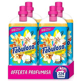 Fabuloso Ammorbidente Concentrato Profumato Vaniglia & Orchidea 4x1,25L | Fragranza che Dura per Settimane* | Fragranza Attivata dal Movimento | Rende i Capi Più Facili da Stirare** | 224 Lavaggi