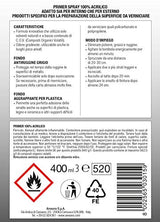 Arexons 3441 - Primer 100% Acrilico Fondo Aggrappante per Plastica, 400 ml