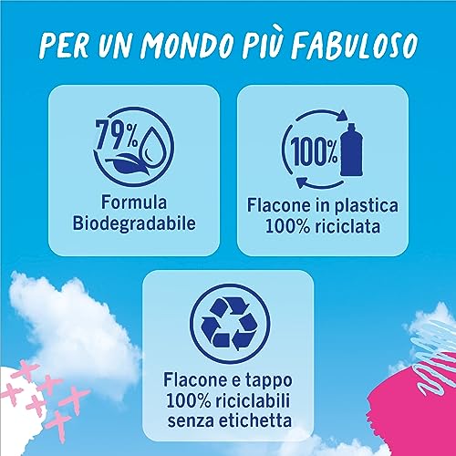 Fabuloso Ammorbidente Concentrato Profumato Vaniglia & Orchidea 4x1,25L | Fragranza che Dura per Settimane* | Fragranza Attivata dal Movimento | Rende i Capi Più Facili da Stirare** | 224 Lavaggi