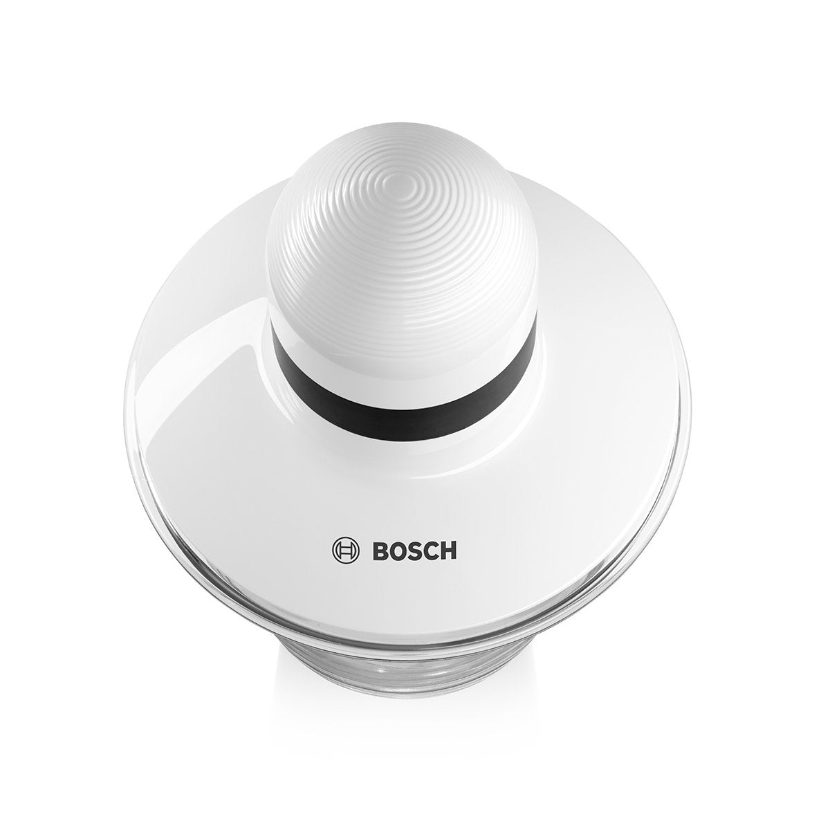 Bosch MMR08A1 Tritatutto, 400W, Lame in acciaio inox, Contenitore in plastica da 0.8 l lavabile in lavastoviglie, utilizzabile nel forno microonde, Bianco