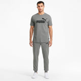 Puma Ess Logo Tee Maglietta, Medium Gray Heather, XL Uomo