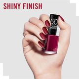 Rimmel London Smalto Unghie 60 Seconds Super Shine - Asciugatura Rapida e Lunga Durata - 320 Rapid Ruby (Rosso Scuro) - 8 ml