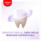 Colgate Dentifricio Sbiancante Max White Purple Reveal 4 Confezioni da 75 ml I Per Denti Bianchi I Sicuro Per Lo Smalto I Contiene Fluoro I Sbiancamento denti I Bianco naturale