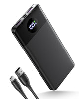 VirtuDrill Power Bank 10000mAh, 22.5W Ultra Leggero Sottile Caricatore Portatile, PD & QC4.0 Powerbank USB C Input/Output & 2 USB-A Uscite Ricarica Rapida, Compatibile con iPhone Samsung Huawei