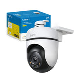 Tapo C510W Telecamera WiFi Esterno QHD 2K, 360° Visuale, Visione Notturna a Colori, Telecamera IP di Sorveglianza, Sensore di Movimento, Impermeabile IP65, Audio Bidirezionale, Alexa