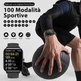 Smartwatch Uomo Donna Rispondi/Effettua Chiamate, 1.8" Orologio Alexa Integrata, SpO2/Frequenza Cardiaca/Sonno/Stress, 100 Modalità Sport, Contacalorie/Passi/Distanza, IP68 Smart Watch per Android/iOS