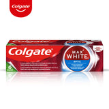 Colgate Dentifricio Sbiancante Max White Optic 4 Confezioni da 75 ml I Clinicamente Provato per Rimuovere Fino al 100% delle Macchie Superficialil I Denti più bianchi I Sbiancamento denti istantaneo