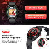 TicWatch Pro 5 Enduro Smartwatch da uomo 1,43" Android Wear OS Smart Watch 90 ore di batteria 110+ modalità di allenamento 7/24 frequenza cardiaca Salute 5ATM GPS Bussola Non compatibile con iPhone