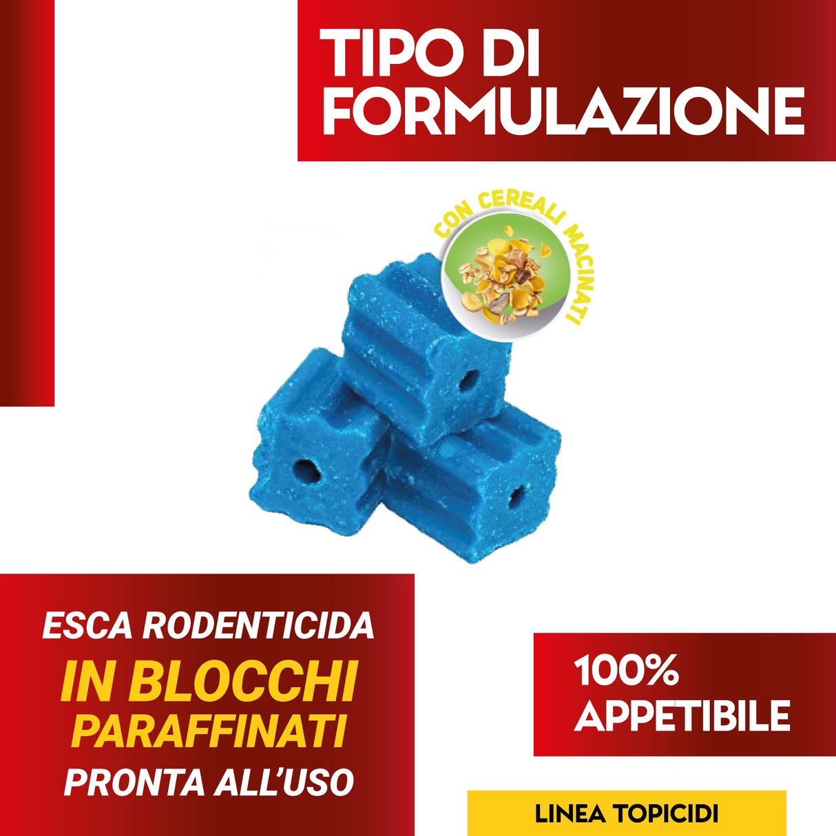 Albagarden - Veleno Per Topi Professionale Potente - Topicida In Blocchi - Esche Per Topi Utilizzabile Con Trappola E Ultrasuoni - Per Ratti Di Ogni Dimensione - 15 Blocchi X 20 Gr