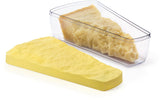 Snips | Salva Parmigiano| Contenitore Per Formaggio |Coperchio Salva Freschezza | Coperchio Giallo Base Trasparente |0,90 LT | Dimensioni 22x12x7 cm | Made in Italy | BPA Free