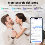 Smartwatch Donna Uomo Rispondi/Effettua Chiamate, 1.8" Orologio Alexa Integrata, SpO2/Frequenza Cardiaca/Sonno/Stress, 100 Modalità Sport, Contacalorie/Passi/Distanza, IP68 Smart Watch per Android/iOS