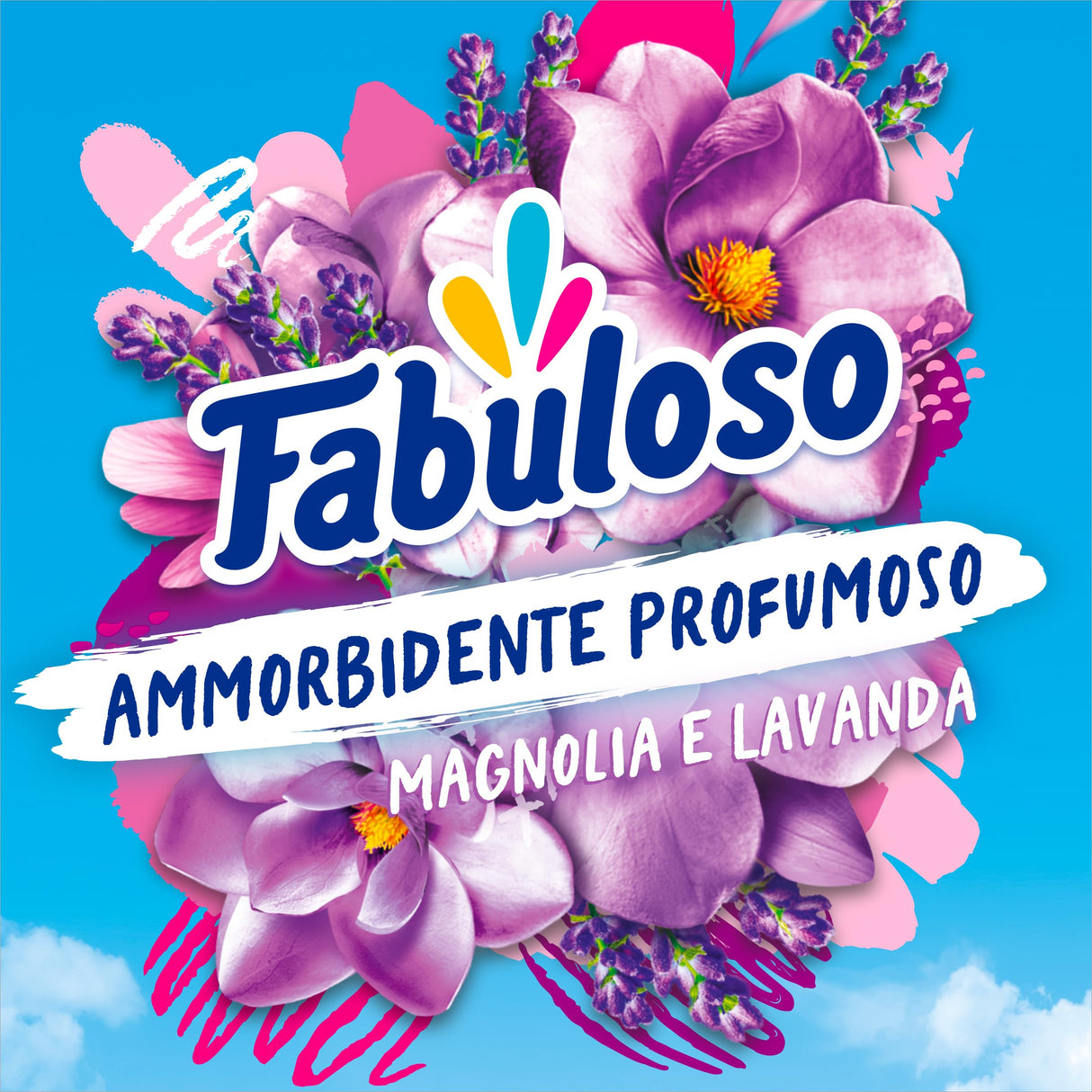 Fabuloso Ammorbidente Lavatrice Concentrato Sensation Magnolia, 224 lavaggi 4x1,25L |Bucato Morbido e Profumato | Profumo di lunga durata | Flacone e tappo sono 100% riciclabili