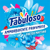 Fabuloso Ammorbidente Concentrato Profumato Fresco Mattino 4x1,25L | Bucato Morbido e Profumato per Settimane* | Fragranza Attivata dal Movimento | Rende i Capi Più Facili da Stirare** | 224 Lavaggi