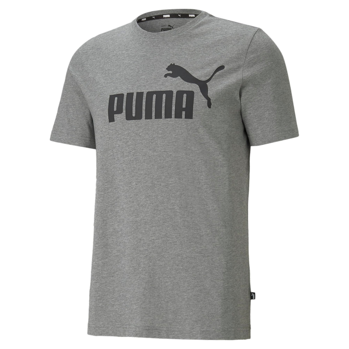 Puma Ess Logo Tee Maglietta, Medium Gray Heather, XL Uomo