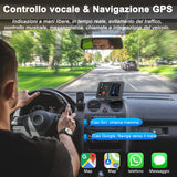 plimpton Autoradio Carplay Wireless Andriod Auto, Schermo per Auto con 7 Pollici Touchscreen Monitor, Stereo Auto con BT/FM/AUX, Mirror Link, GPS, Assistente Vocale, L1