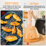 200 Pezzi Carta Forno Per Friggitrice Ad Aria,Fodera di Carta usa e Getta per Friggitrice ad aria,Fodera in Carta Monouso per 5.0-6.0L Air Fryer,Microonde,Forno(20cm)