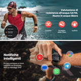 TicWatch Pro 5 Enduro Smartwatch da uomo 1,43" Android Wear OS Smart Watch 90 ore di batteria 110+ modalità di allenamento 7/24 frequenza cardiaca Salute 5ATM GPS Bussola Non compatibile con iPhone